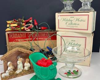 Mid-Century Holiday Charm – Avon Glass, Sleighs & Creche
