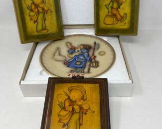 59 VintageHummelCollectorsSet1972PlateinBox3Lacquered1970s