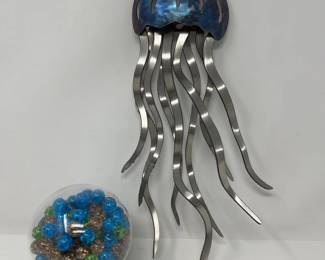 36 OceanicWhimsyinMetalCrystalJellyfishSphere