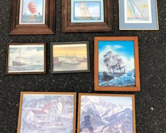 40 MidCenturyNauticalPrintCollectionSailboatsHarborsCoast
