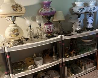 Nice selection of lamps- antique and contemporary