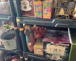 All kinds of holiday decor, galvanized tubs, kitchen items