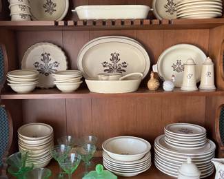 Large collection of Pfaltzgraff dishes