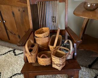 Longaberger Baskets,
Antique rocking chair