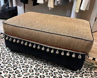 #111 - $90 - Leopard print ottoman