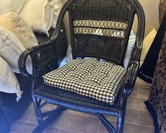 #68 - $75 - Wicker black rocking chair