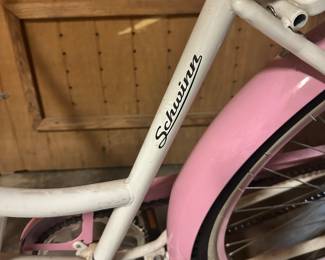 #121 - $100 - Ladies Schwinn beach cruisers pink and white