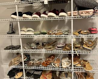 Many shoes, sizes range from 5 1/2 - 6 1/2