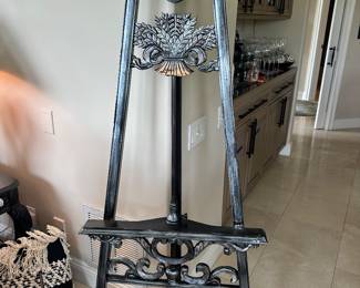 #29- $68 - Black/grey wood easel 27Wx64H
