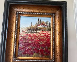 #43 - Poppy field original painting 14x16 signed - from art gallery Art Attack Nashville
