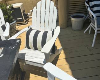 #97 - $300 - Set of 4 Adirondacks chairs with pillows