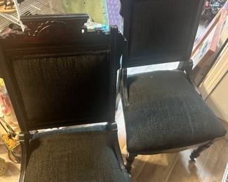 #115 - $120 - 2- black chairs