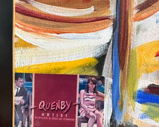 #26 - $400 - Quenby Tilley acrylic - martini glasses 19w x 25h