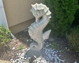#104 - $90 - MCM cement seahorse 12x29