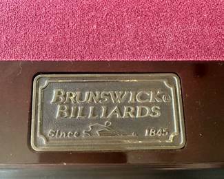 #14A - $1,200 - Brunswick pool table Serial #1223 made in Italy 50 1/2"x94 1/2"