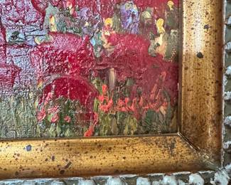 #43 - Poppy field original painting 14x16 signed - from art gallery Art Attack Nashville