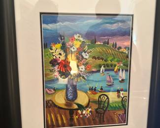 #80 - $80 - Alter Shlomo "Ships ashore" serigraph 19x22