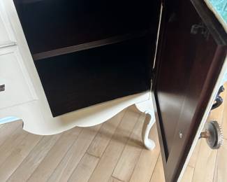 #18 - $300 - Cream color Sideboard black quartz top 60w x 18d x 35h