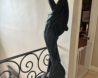 #40 - $300 - Concrete painted black female 16x16x74H