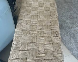 #31 - $90 - Raffia bench 36Wx20Dx15H