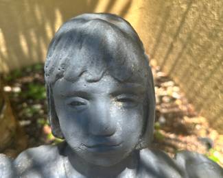 #107 - $120 - Cement Garden girl statue