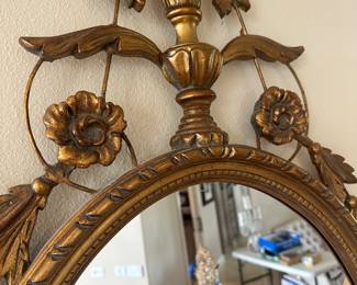 #42 - $120 - Oval gilded mirror 24x48