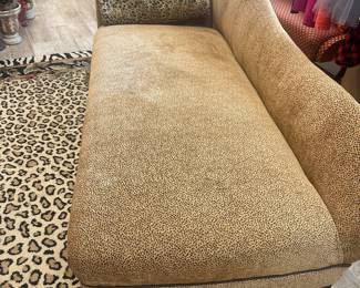 #113 - $240 - Leopard print right arm chaise lounge