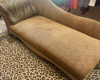 #113 - $240 - Leopard print right arm chaise lounge