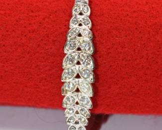 silver tone sparkly bracelet