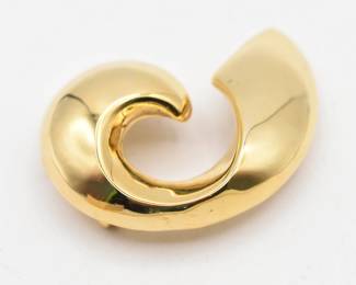 gold tone swirl brooch