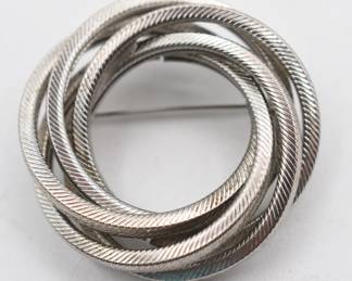 silver tone brooch