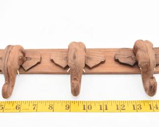 wooden elephant coat rack