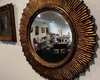 MCM vintage Italian carved wood mirror
$100