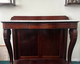 $150 antique mahogany with solid marble top