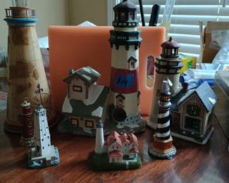 Jim Shore and assorted lighthouses 