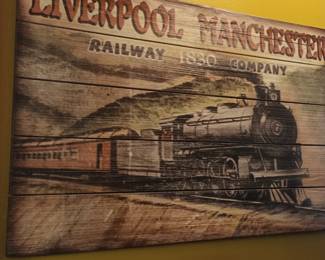 Train themed decor 