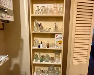 Vintage bottles in every shape and size
