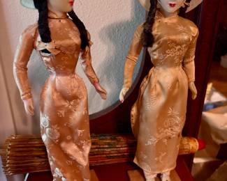 1960’s-era Vietnamese dolls in traditional ao dai