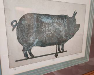 Pig weather vane