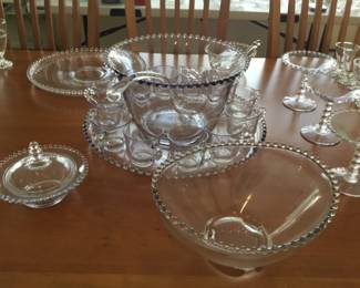 Imperial Candlewick punch bowl and more!