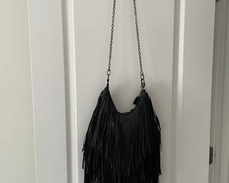 Designer fringed hobo bag by Lost and Found, Anthropologie