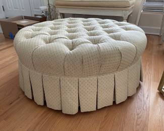 Large round ottoman, Ethan Allen