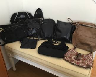 Purses including Furla, Frye, Isabella Fiore, Tignanello, Tano