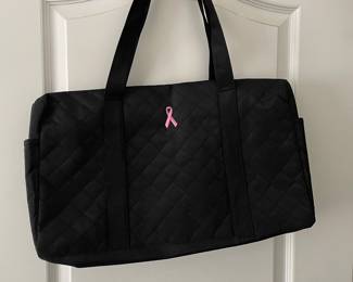 Tote with pink ribbon detail