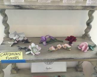 Vintage Capodimonte Italian porcelain flowers