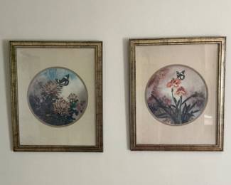 T. C. Chiu signed Botanical Butterfly Prints