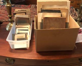 old photos on another antique chest