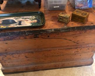 large early tool chest with fitted interior