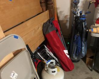 miscl garage and golf clubs