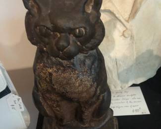 rare cast iron doorstop